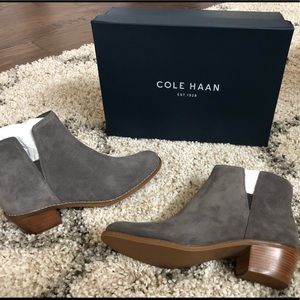Cole Haan Abbott Ankle Booties - Stormcloud Grey